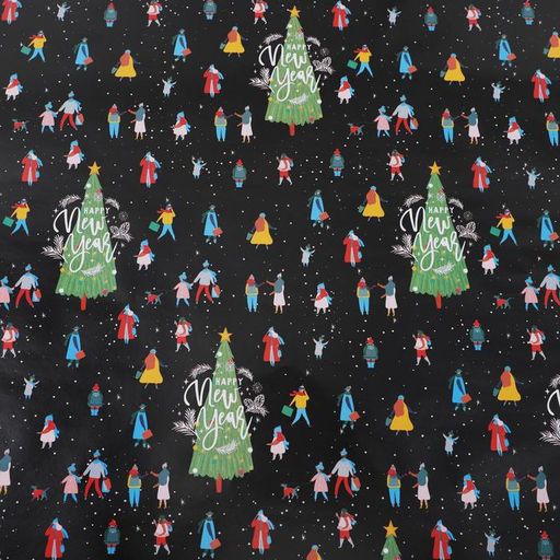 Цена за 10 шт. Бумага упаковочная глянцевая Зимняя прогулка, 70 х 100 см - Дарите счастье фото 2