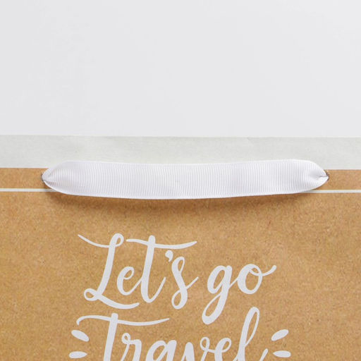 Пакет крафтовый вертикальный Let's go travel, L 31 х 40 х 11.5 см - Дарите счастье фото 3