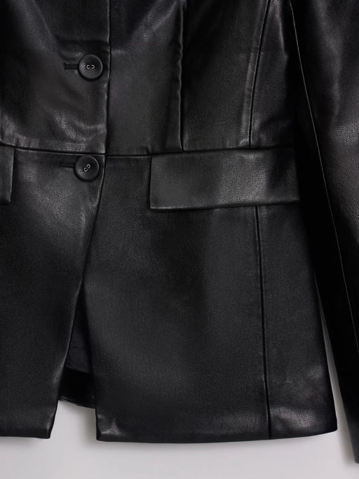 Приталенный жакет из искусственной кожи / Zarina