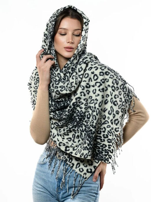 Яркий палантин с анималистичным принтом - Pretty mania фото 6