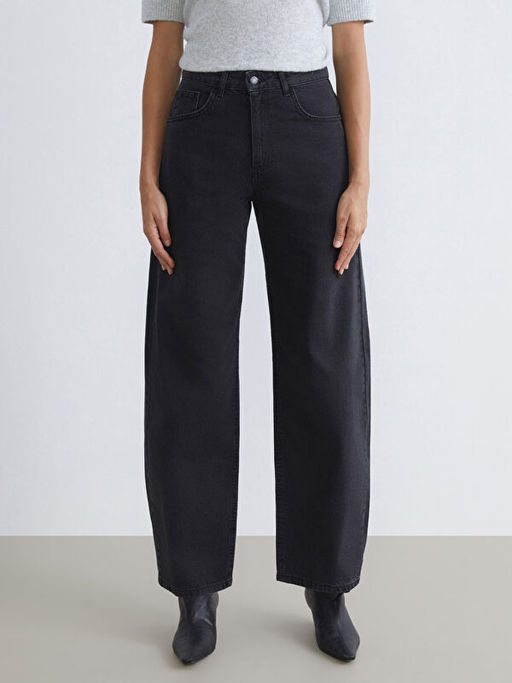 Barrel Fit Kad?n Jean Pantolon