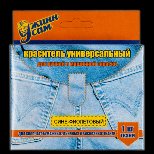 Краситель для ткани Джинн Сам цв. сине-фиолетовый уп. 20г