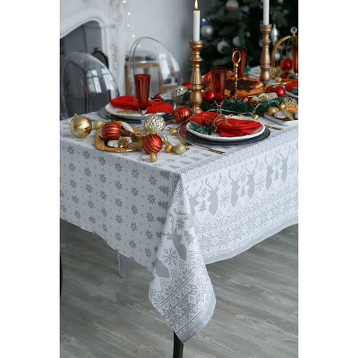 Скатерть новогодняя «Сканди стиль» 145×146 см, 100% хлопок, 164 г/м²