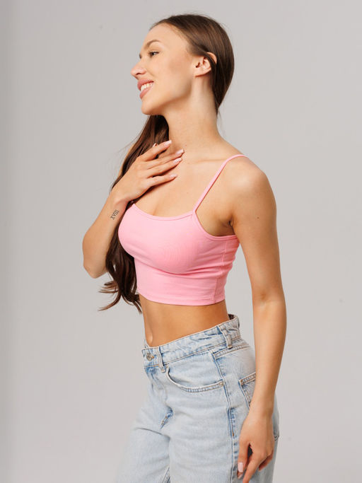 Женский топ на бретелях Lingeamo светло-розовый ЛТ-05 (8)  фото 3