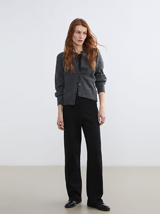 Beli Lastikli Kad?n Triko Pantolon