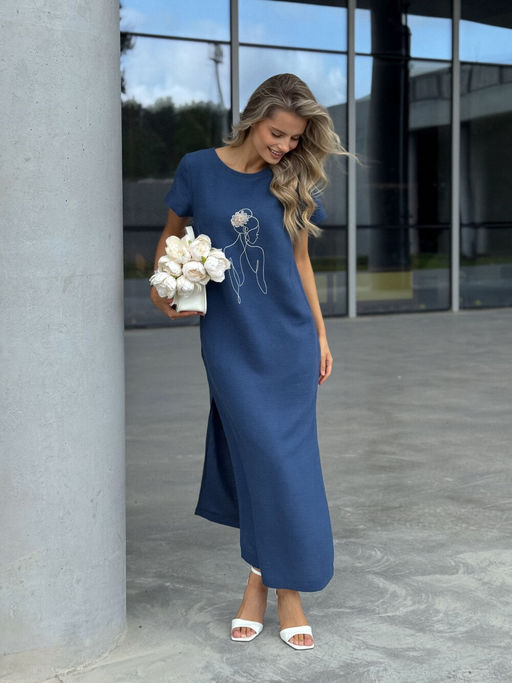 Платье DilanaVIP 2100 синий - Dilana vip фото 6