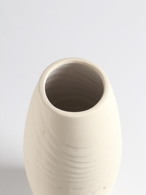 Ваза для цветов «Бего», классик, 27×9 см, керамика, бежевая