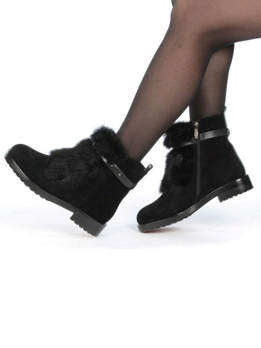 04-899E-2Y1 8J26M Ботинки зимние женские (натуральная замша, натуральный мех)