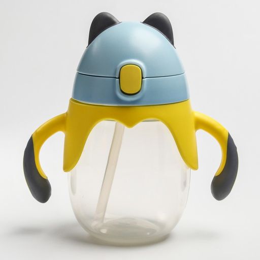 Поильник с трубочкой детский, 250 мл., с ручками, цвета МИКС - Крошка я фото 3