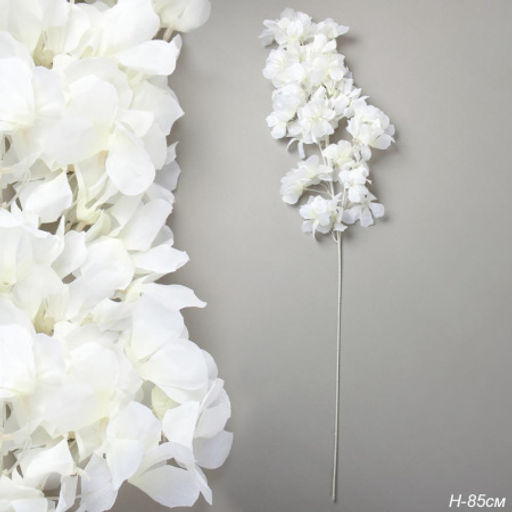 Цветок искусственный 85 см 76 бутонов / GT41-34-W /уп 10/100/500/белый - Галеонтрейд фото 4