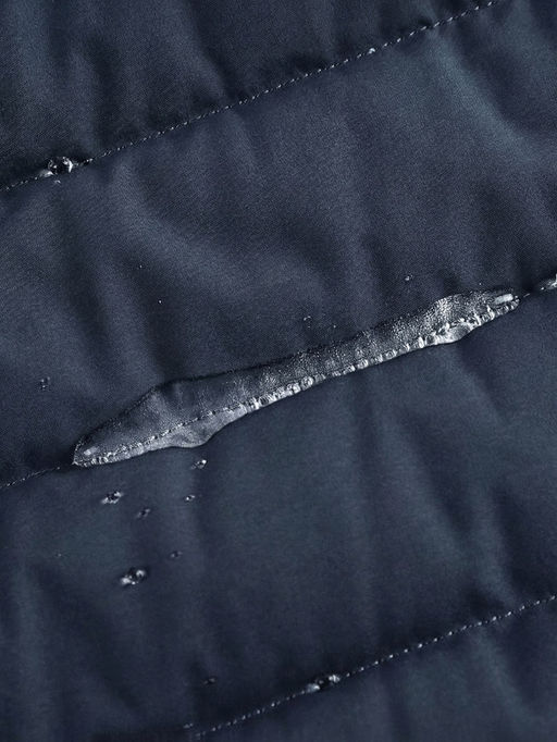 Куртка мужская гибридная стёганая с капюшоном с графеновой подкладкой синего цвета 9627_1S