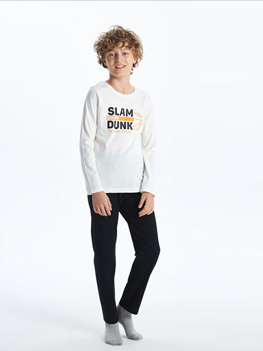 Bisiklet Yaka Erkek ?ocuk Pijama Tak?m?