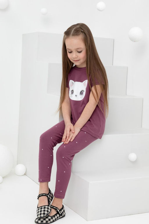 КР 4074/амарант,сердечки Ал к431 бриджи для дев