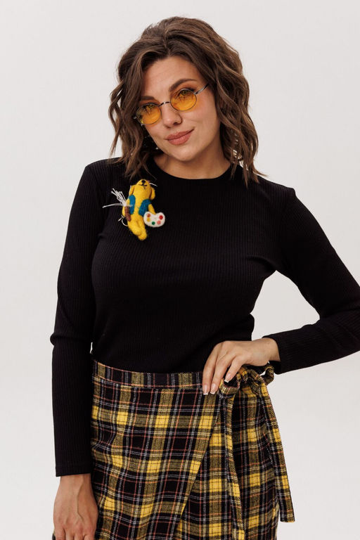 Джемпер ANELLI 1770 крыло ворона