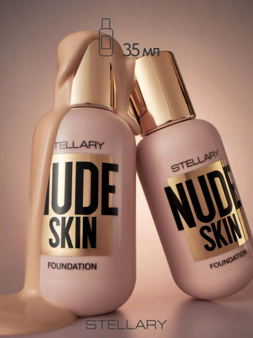 Stellary Тональный крем с эффектом идеальной кожи NUDE SKIN тон 01 светло кремовый  фото 7