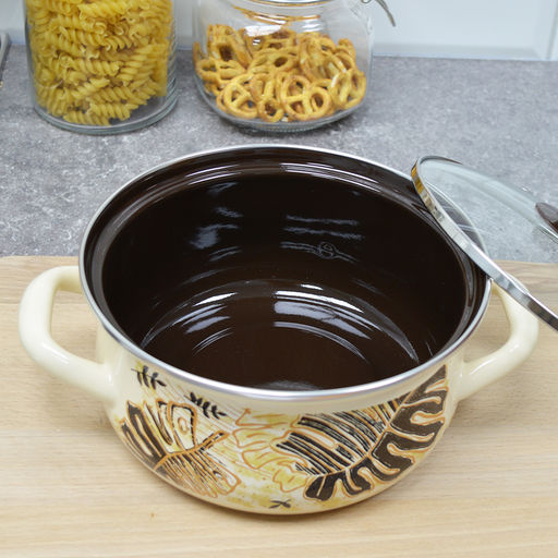 ЭМ_Набор кастрюль сфер. 3 пр. "Техас - 1- Экстра" (1,5л, 2,0л, 3,0л) (слоновая) КМК