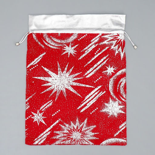 Цена за 5 шт. Мешочек подарочный плюш Полярная звезда, тиснение, 30 х 40 см +/- 1.5 см - Дарите счастье фото 6