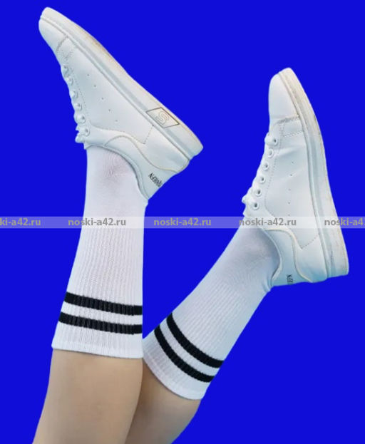 Цена за 10 пар. AMIGOBS высокие носки белые арт. 1345 36-41 (фактически 36-41)  фото 4