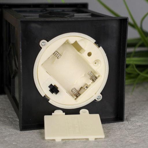 Светильник фонарь настольный 10х10х21 см черный / YR01594B /уп 48/НОВОГОДНИЙ - Галеонтрейд фото 4