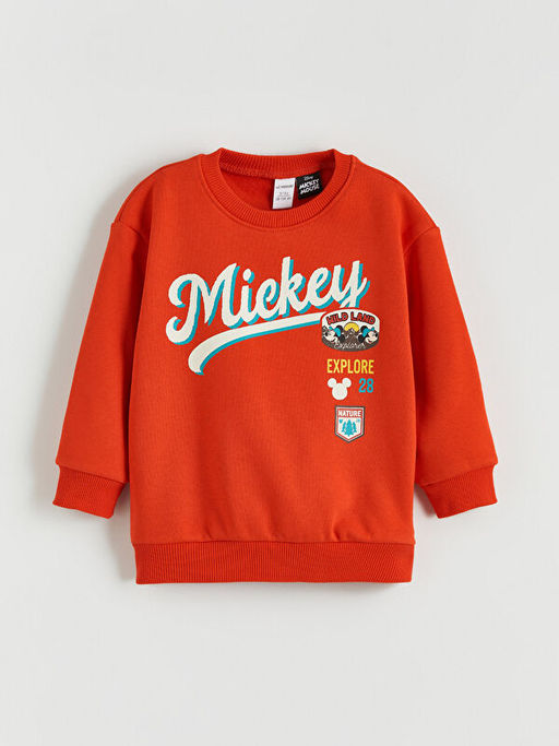 Mickey Mouse Bask?l? Erkek ?ocuk Sweatshirt