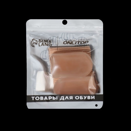 Цена за 2 шт. Корректоры - разделители для больших пальцев, на манжете, силиконовые, 3.5×2.5 см, пара, бежевые