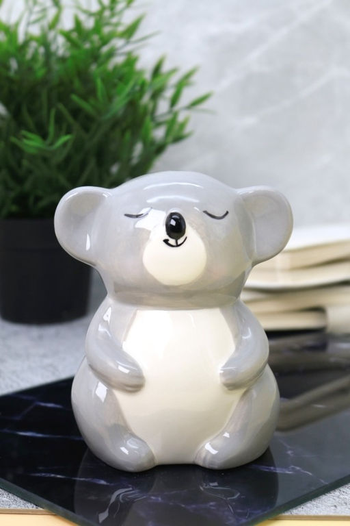 Копилка керамическая Happy koala, grey (16 см)