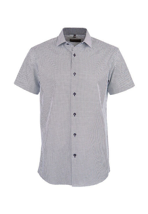 Сорочка мужская короткий рукав GREG 113/107/06/ZV/1 STRETCH  фото 6