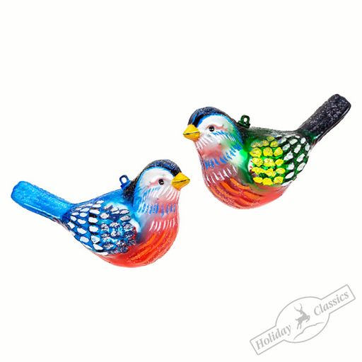 Распродажа! Птичка-синичка асс. из 2-х (стекло) 10,2х5,6 см