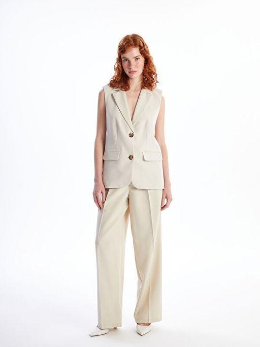 Ceket Yaka Kad?n Klasik Yelek