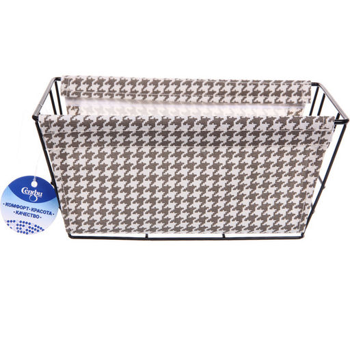 Корзинка для хранения металлическая "ЭЛИНТ", цвет пастельно серый, 25*15*12см (лейбл Селфи)