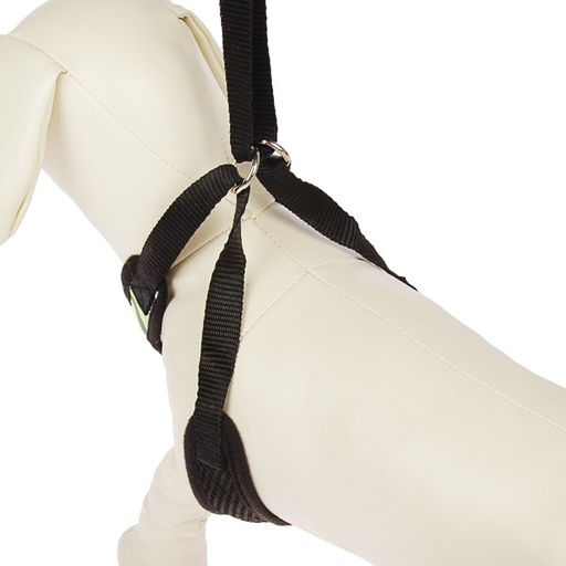 Шлейка регулируемая дышащая, светоотражающая, размер XL (ОШ 48-68; ОГ 58-72 см), чёрная - Пижон фото 2