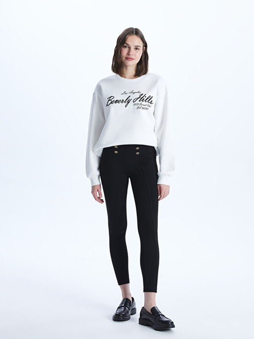 Kad?n Ekstra Dar Fit D?z Pantolon