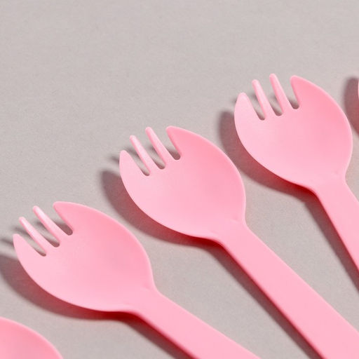 Набор одноразовой посуды, 6 шт, цвет розовый - Страна карнавалия фото 4