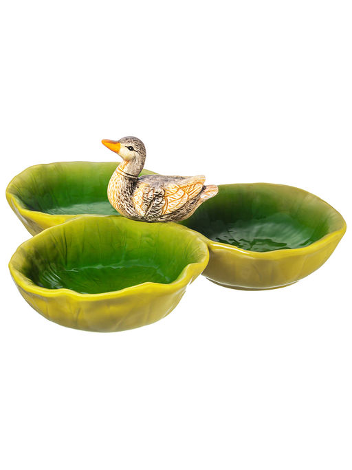 Менажница 3 секции 24*23*9 см "Уточка", керамика