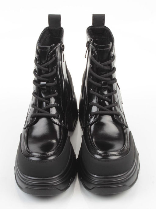 01-F591-1 BLACK Ботинки демисезонные женские (натуральная кожа, искусственная кожа) - Фабричный китай фото 9