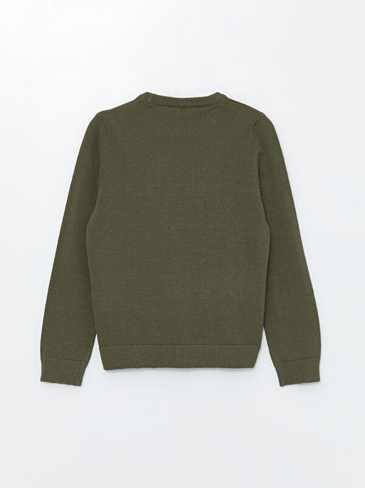 Bisiklet Yaka Dokulu Erkek ?ocuk Triko Kazak - Waikiki фото 2