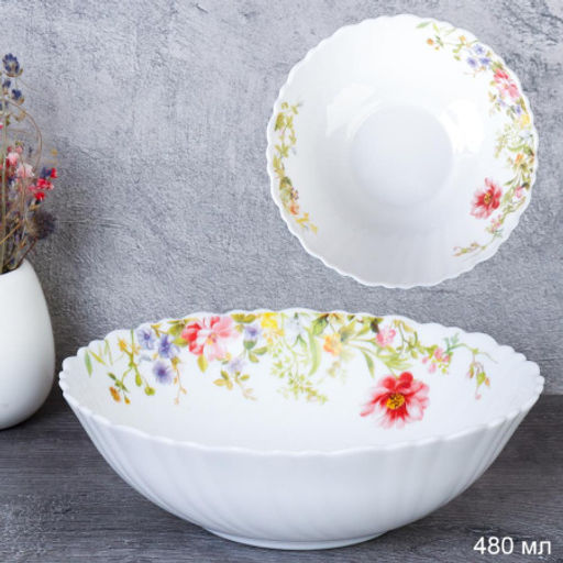 Салатник 480 мл 155 мм тарелка глубокая / TW-60 (7133) /уп 6/72/ Весенняя - Галеонтрейд фото 2
