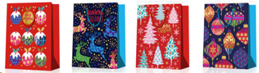 Цена за 12 шт. Пакет подарочный 31х42х12см Новый год / 5380ХL /уп 12/300/ - Галеонтрейд фото 2