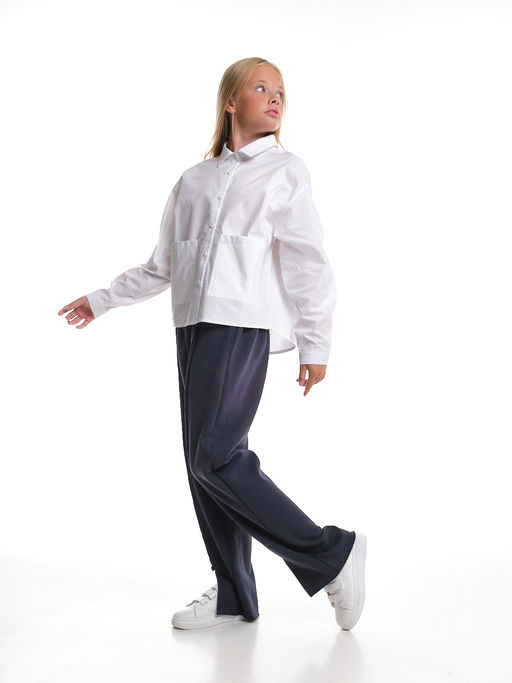 Рубашка белая для девочки в школу 22-7663 белый - Mini maxi фото 10