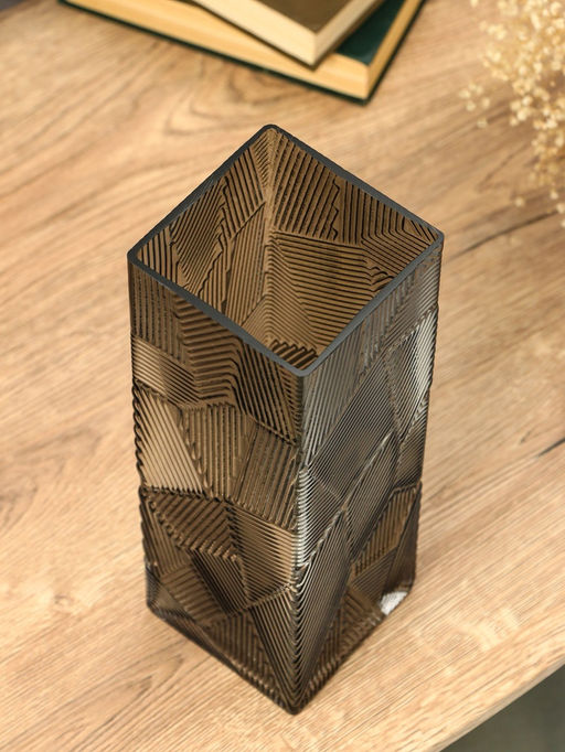 Ваза «Джойс», 30×10 см, стекло, серая