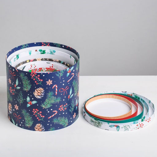 Набор подарочных коробок 5 в 1 «Европейский», 13 х 14‒19.5 х 22 см, Новый год