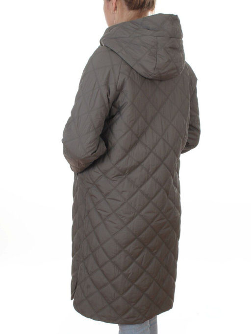 9610 GRAY/GREEN Куртка стеганная демисезонная женская (100 гр. холлофайбер) - Fashion фото 6