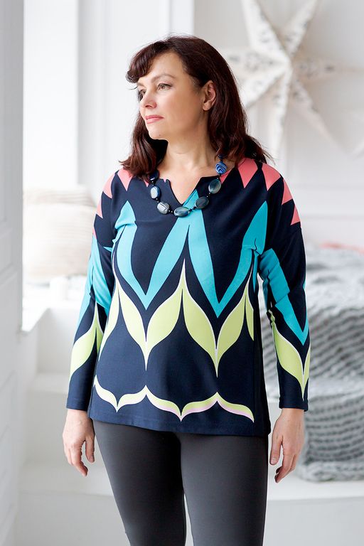 Джемпер женский из милано Юстина синий - Амадэль фото 10