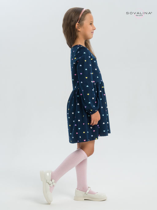 Платье Моана цветные сердечки на синем - Sovalina фото 14