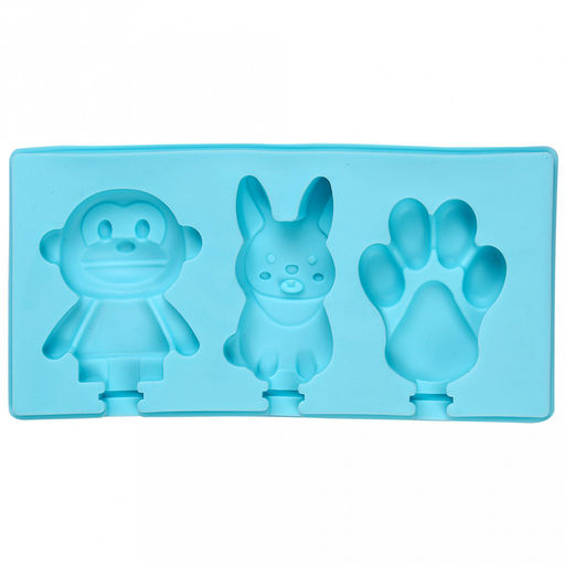 Форма силиконовая для замораживания фруктового льда/мороженого "Ассорти-4" 18х9х2см, цвета микс (Китай)