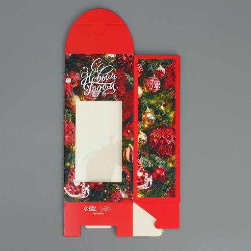 Цена за 5 шт. Коробка складная Новогодняя, 9 х 19 х 6 см - Дарите счастье фото 8