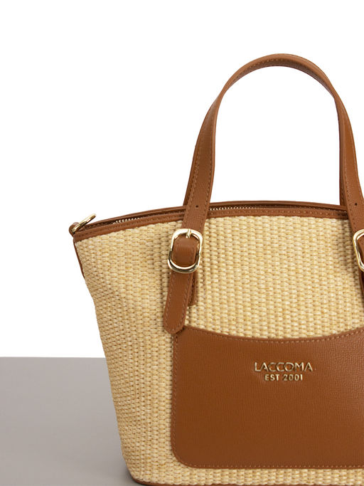LACCOMA сумка WJB8187-13-коричневый эко кожа хлопок фото 3