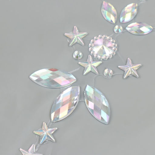 Наклейка - стразы на волосы Венец, в причёску, 26.5?13 см