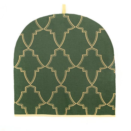 Новогодняя грелка на чайник Этель Gold ornament 28х28см, 100%хл, саржа 190 г/м2  фото 2