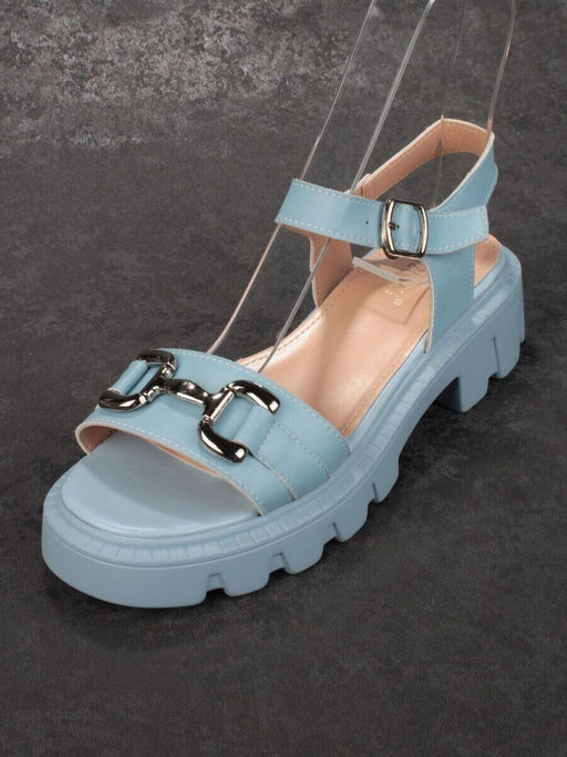 08-PEY182-5 LIGHT BLUE Босоножки женские (натуральная кожа)